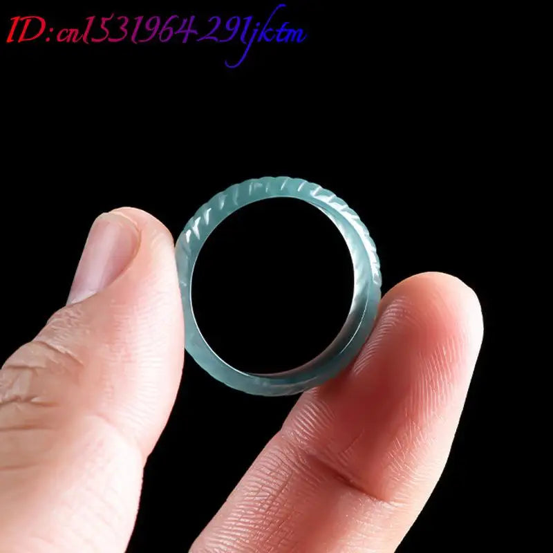 Blue Burmese Jadeite Ring