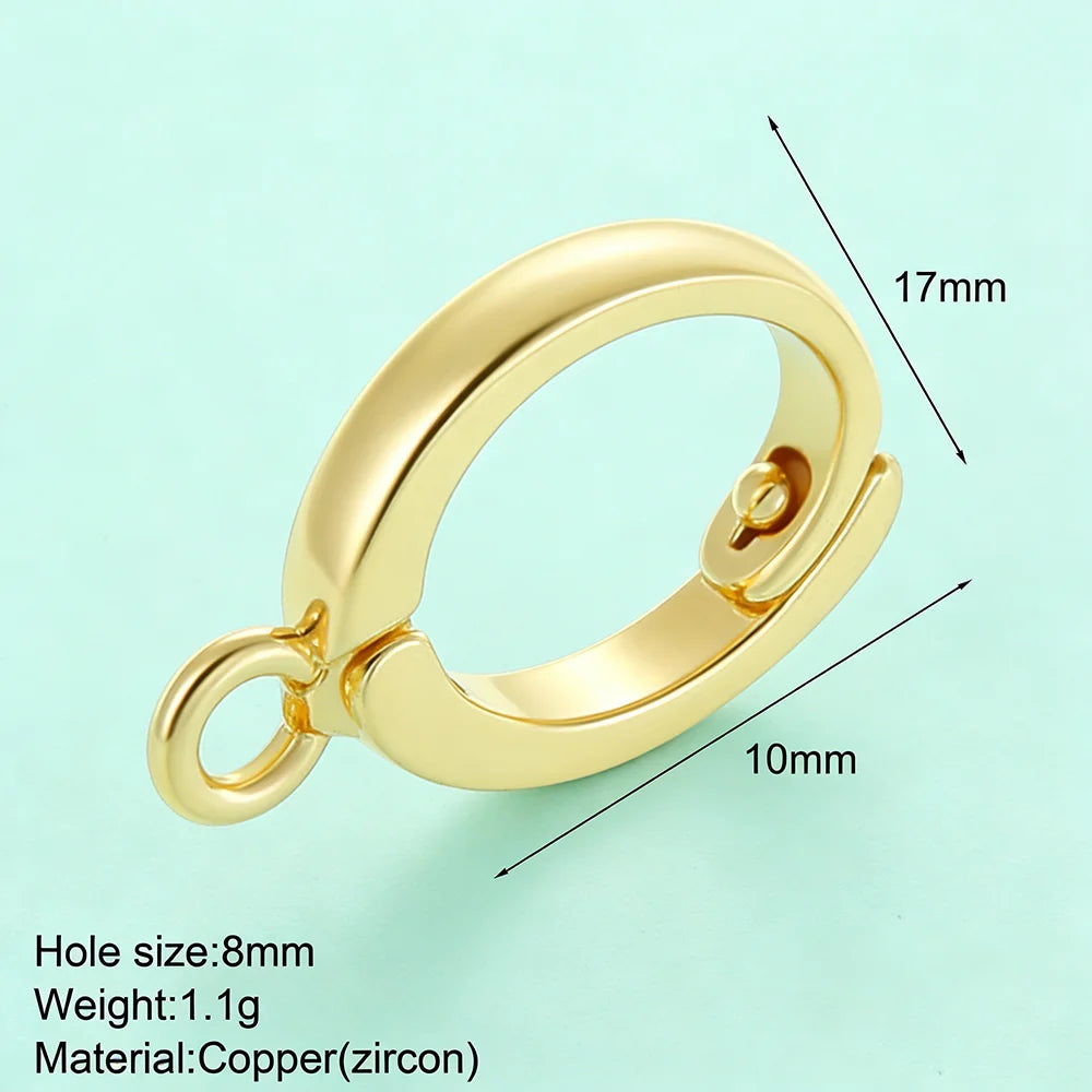 Zircon Ring Charms for Jewelry Making, Set of 5