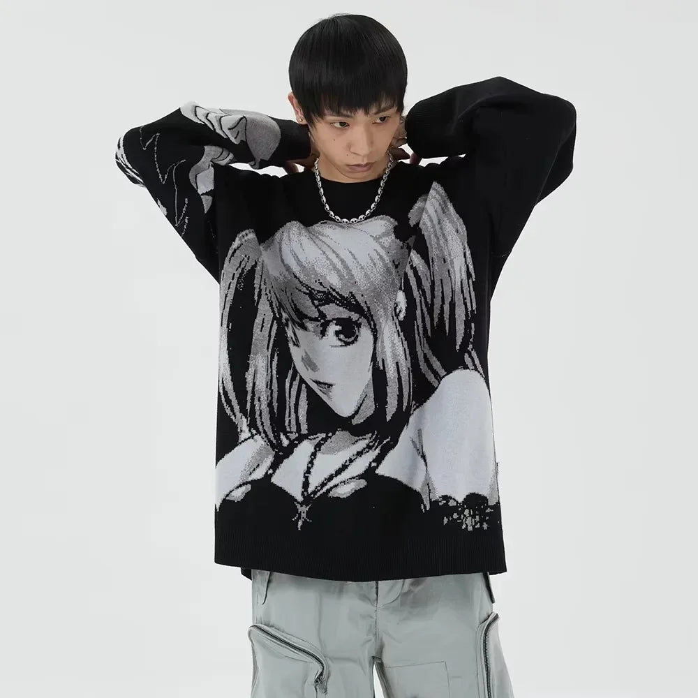 Oversized Anime Print T-Shirt