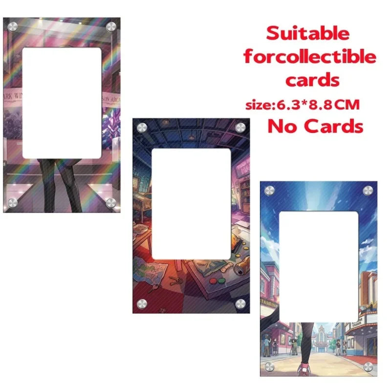Acrylic Card Display Brick with Mountain Backdrop