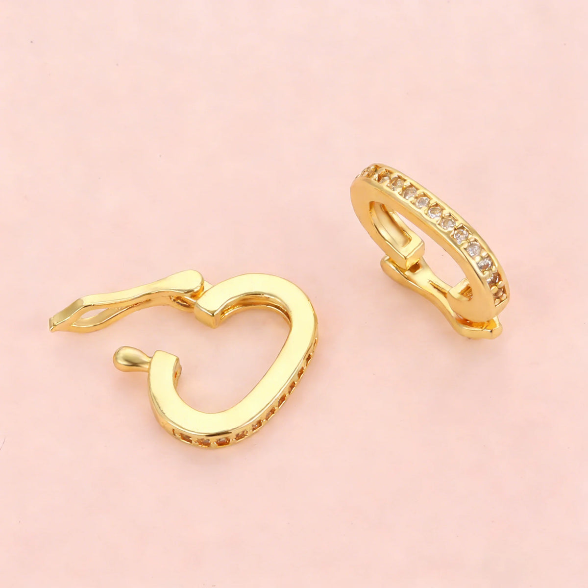 Zircon Ring Charms for Jewelry Making, Set of 5