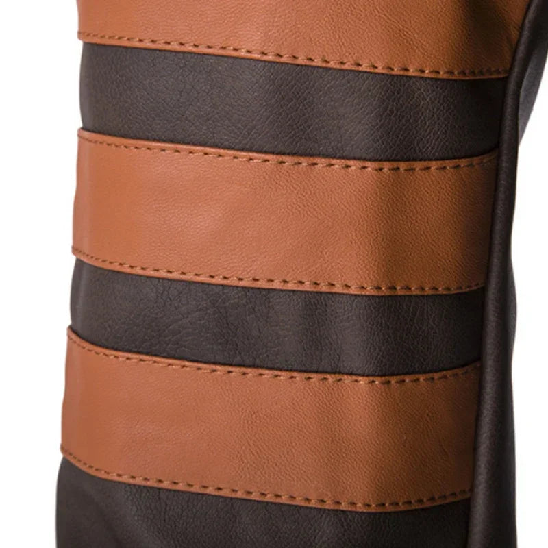 Men's Winter Fur-Lined Leather Jacket