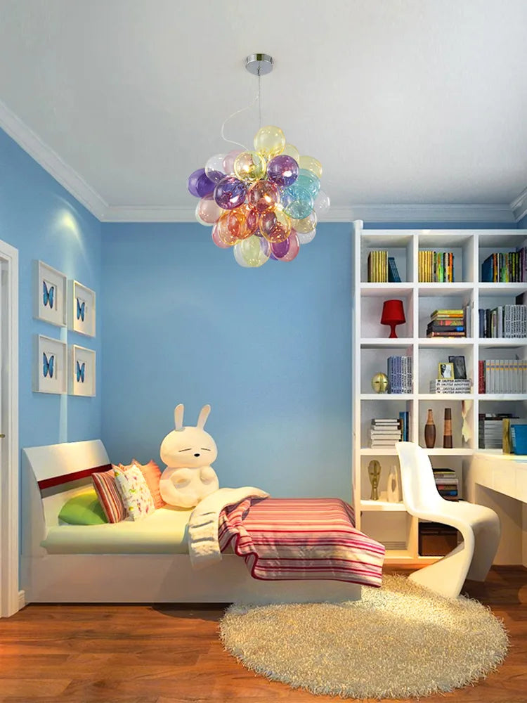 Colourful Glass Bubble Chandelier