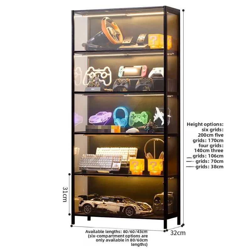 Clear Acrylic Display and Storage Cabinet