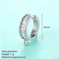 Zircon Ring Charms for Jewelry Making, Set of 5