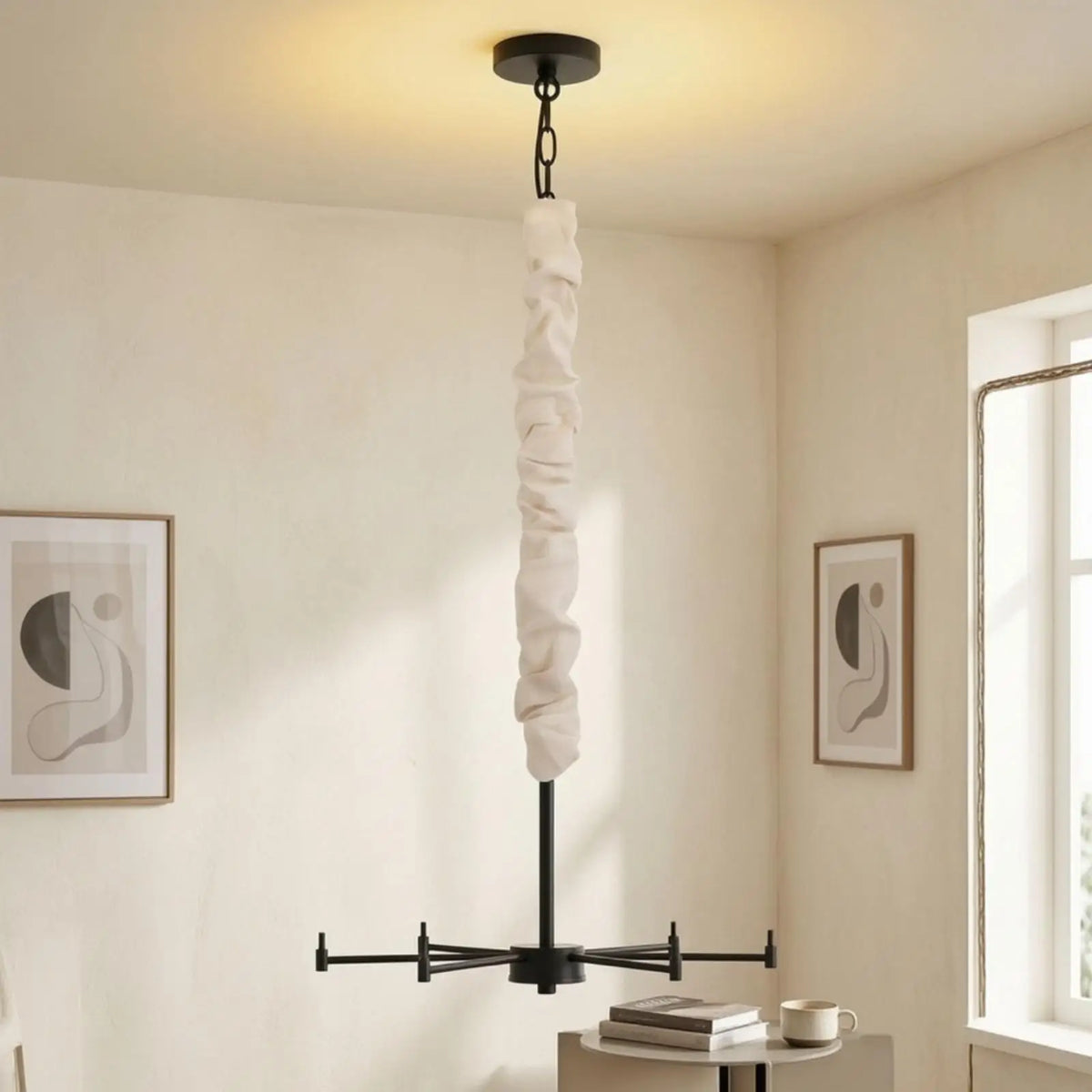 Linen Chandelier Cord Cover
