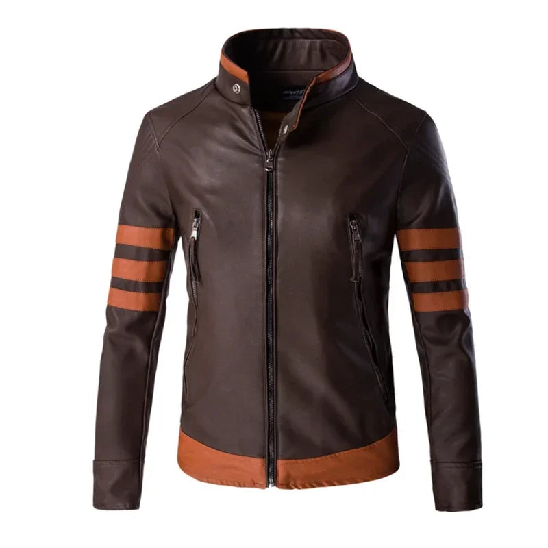Men's Winter Fur-Lined Leather Jacket