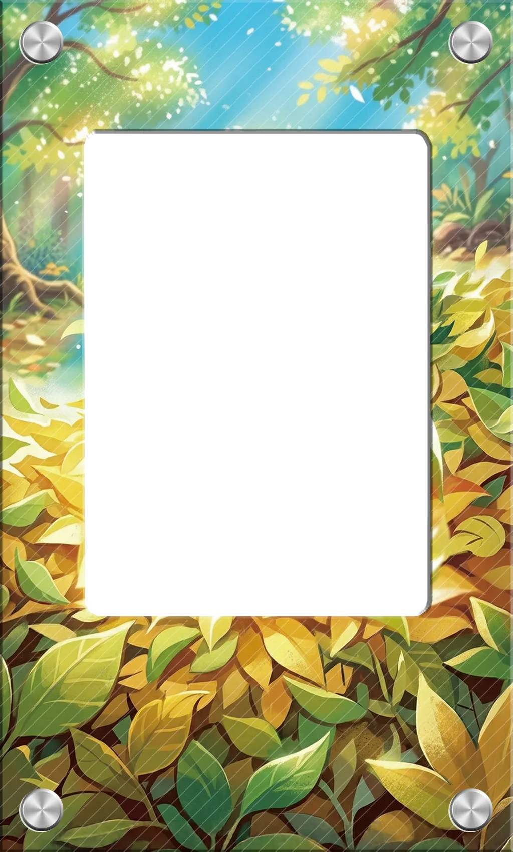 Acrylic Card Display Brick with Mountain Backdrop