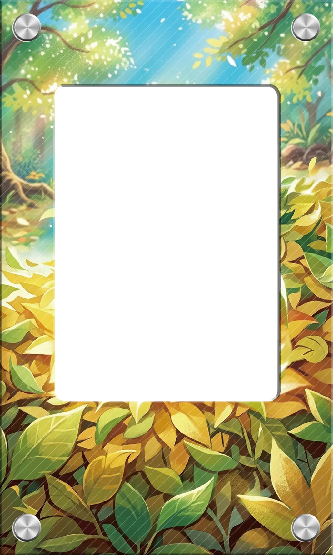Acrylic Card Display Brick with Mountain Backdrop