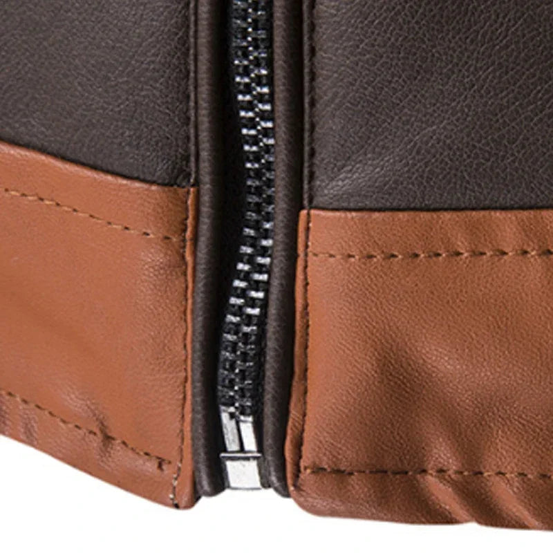 Men's Winter Fur-Lined Leather Jacket