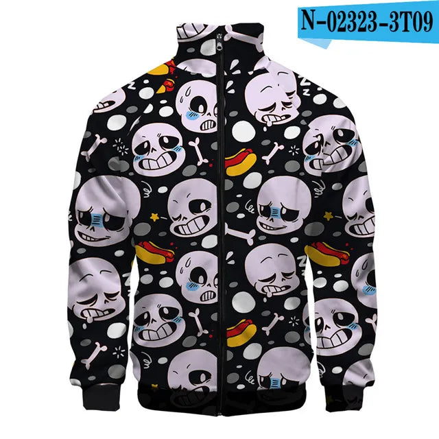 Sans Undertale 3D Print Zip Jacket