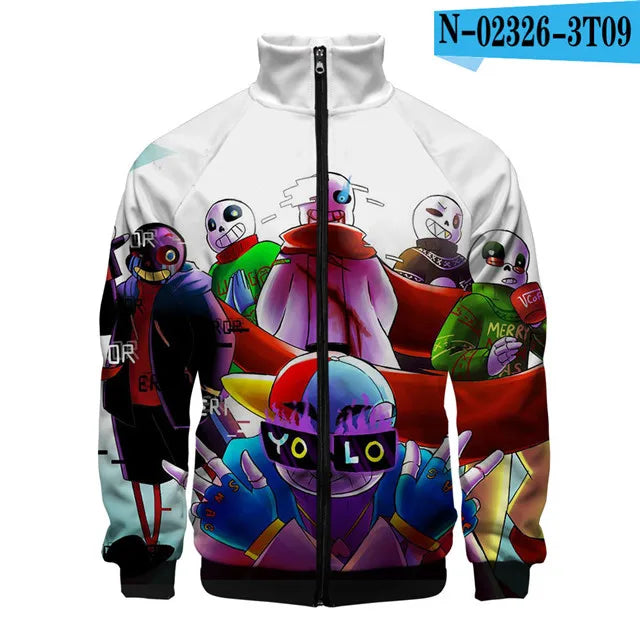 Sans Undertale 3D Print Zip Jacket