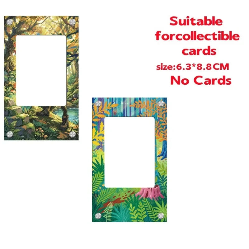 Acrylic Card Display Brick with Mountain Backdrop