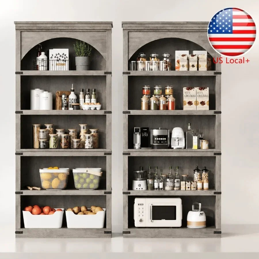 5-Tier Farmhouse Arched Bookcase