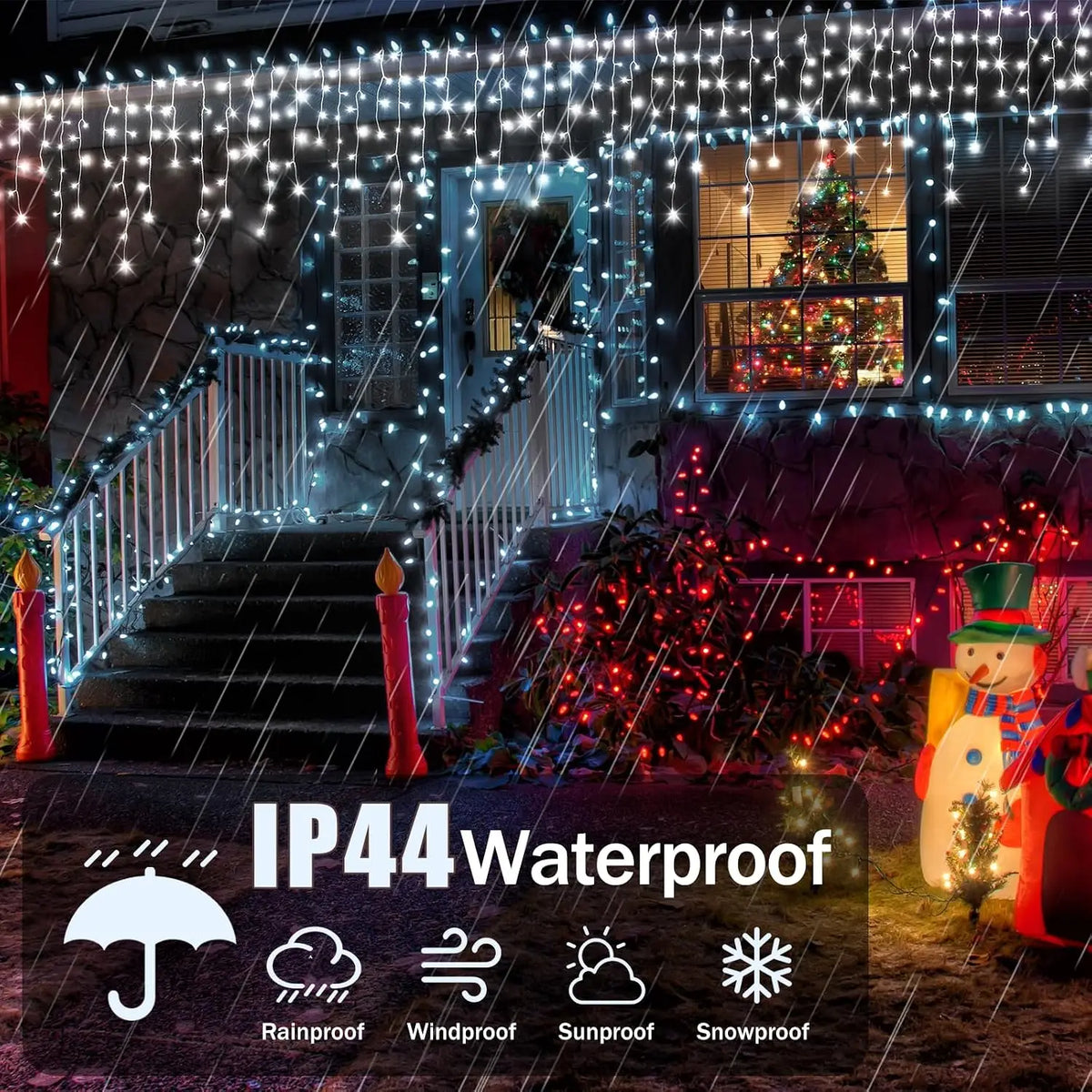 Outdoor Christmas String Lights, 164 ft
