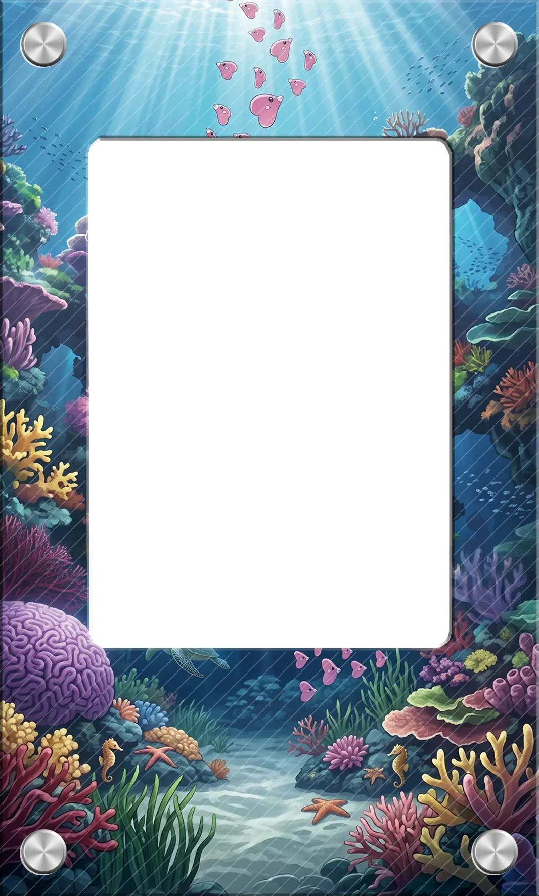 Acrylic Card Display Brick with Mountain Backdrop