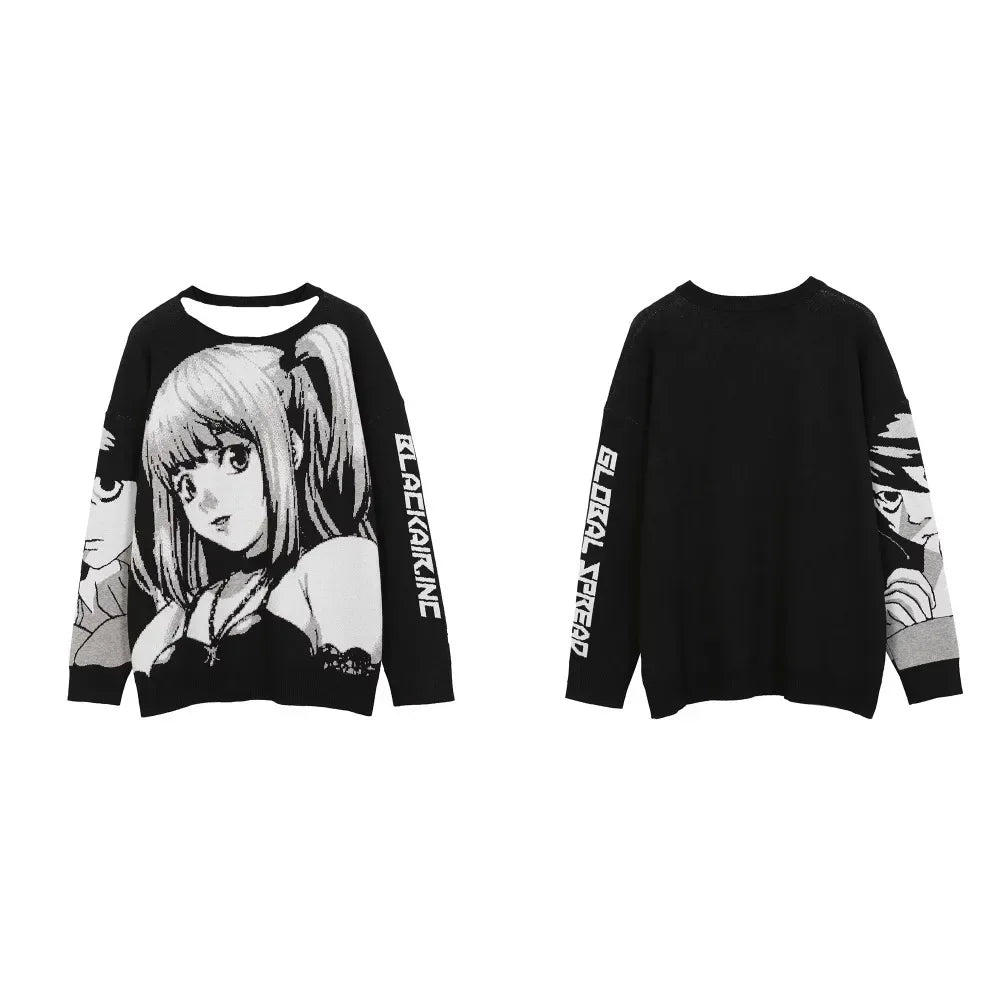 Oversized Anime Print T-Shirt