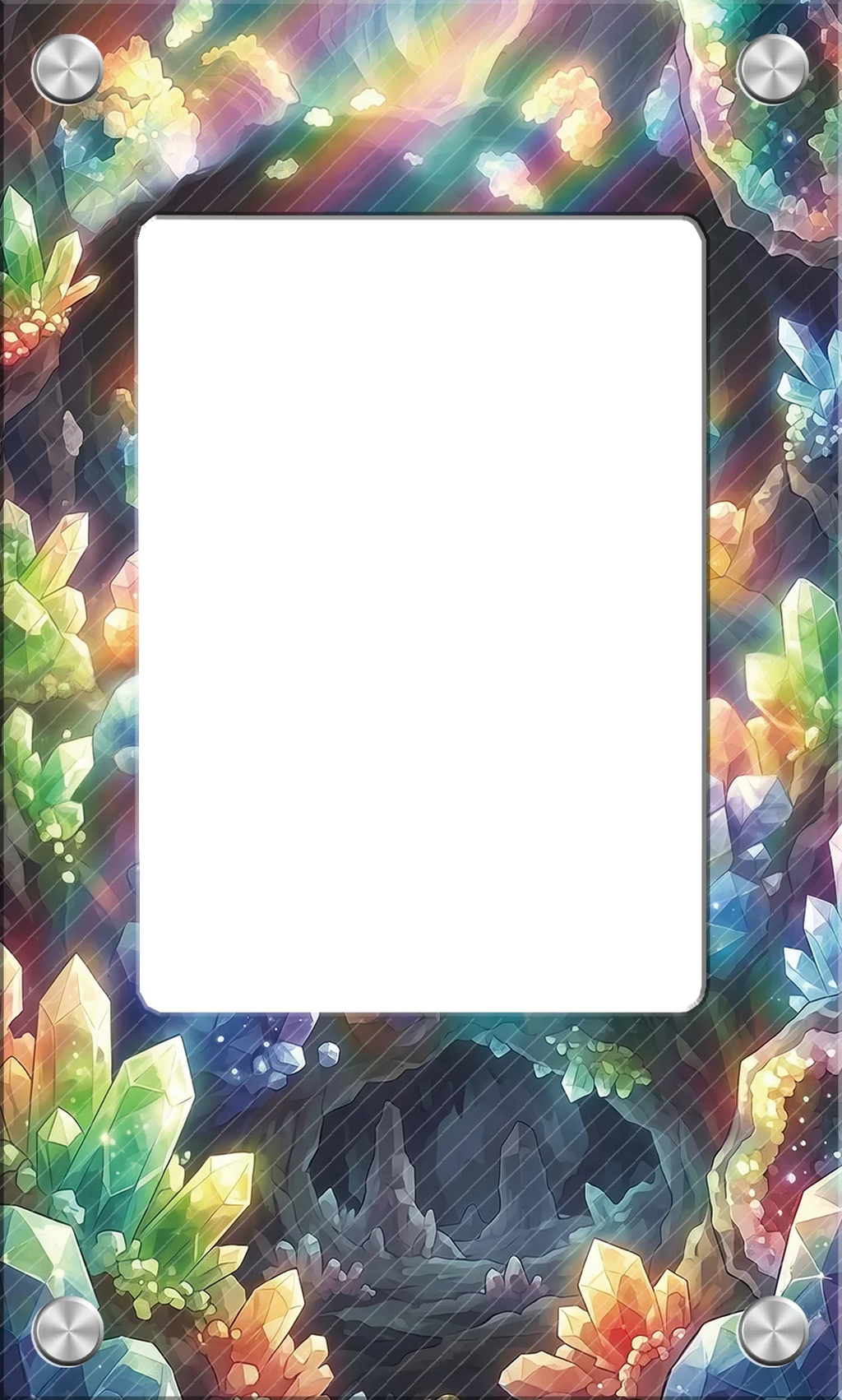Acrylic Card Display Brick with Mountain Backdrop