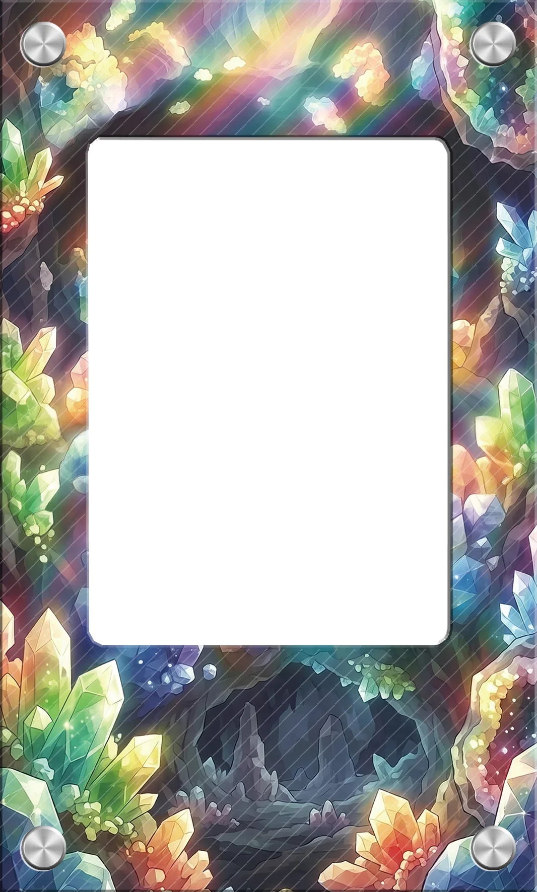 Acrylic Card Display Brick with Mountain Backdrop