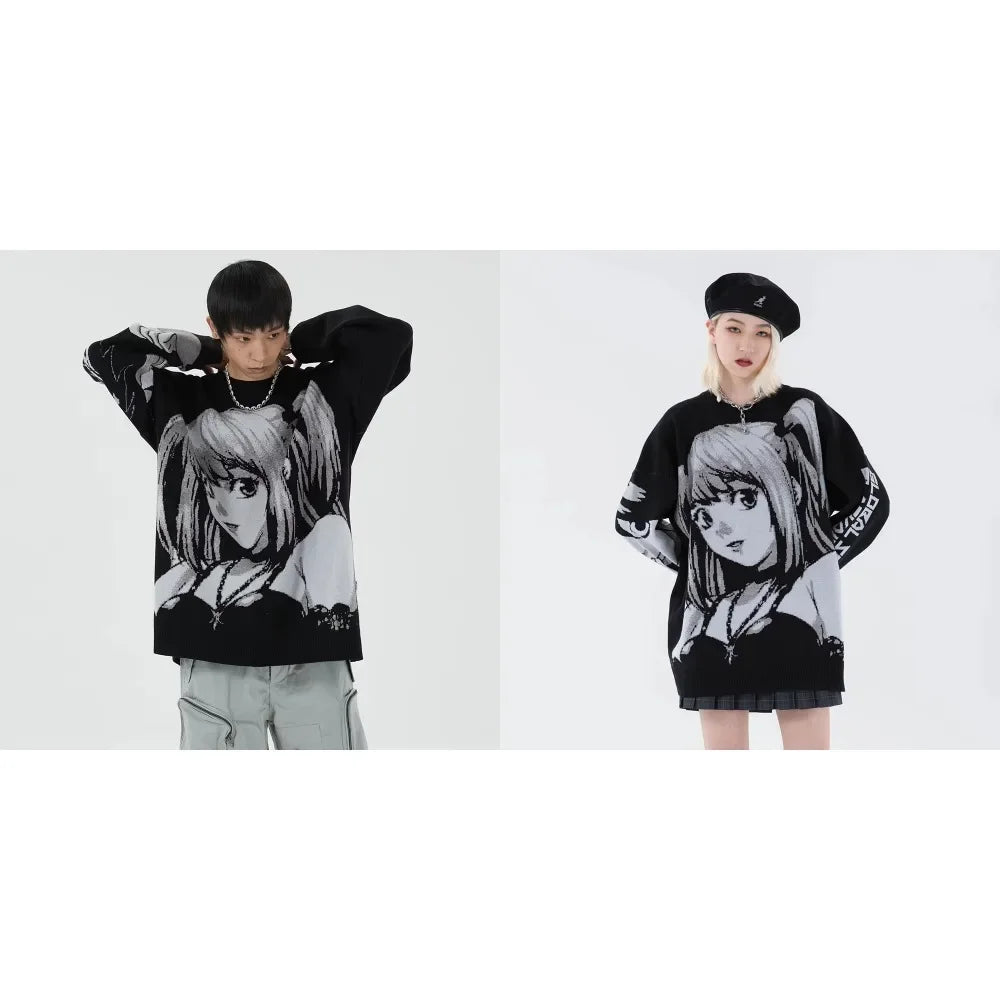 Oversized Anime Print T-Shirt