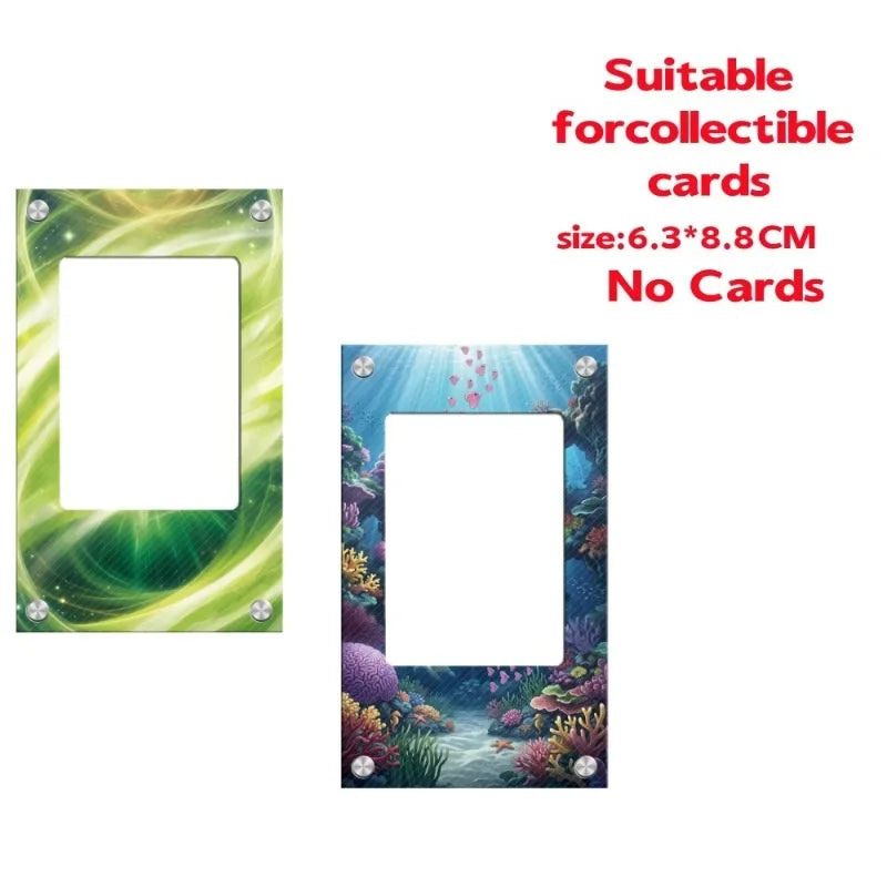 Acrylic Card Display Brick with Mountain Backdrop