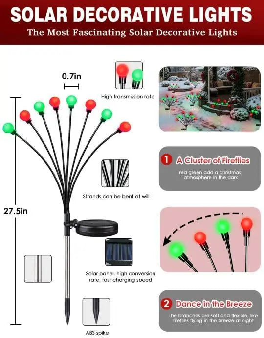 Solar Firefly Garden Lights, 8-Pack