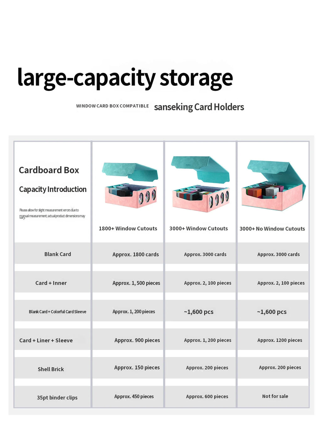 Trading Card Storage Box with Divider