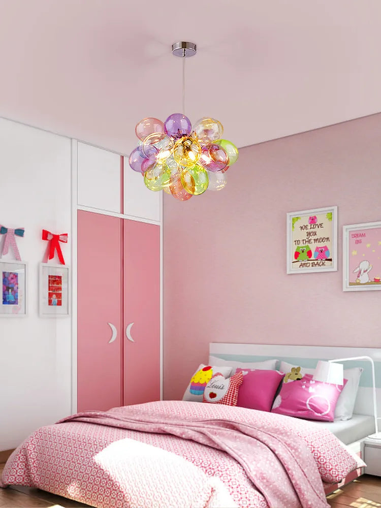 Colourful Glass Bubble Chandelier