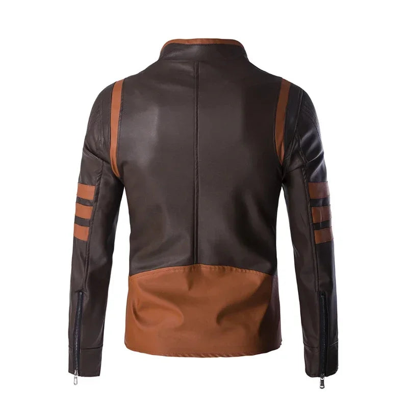 Men's Winter Fur-Lined Leather Jacket