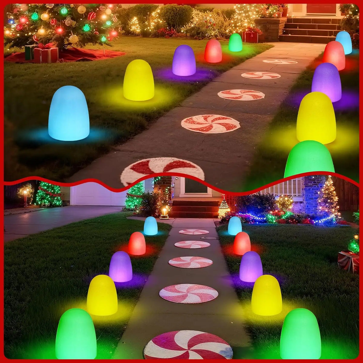 Colorful Solar Pathway Lights, 12-Pack