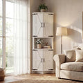 Tall White Corner Cabinet
