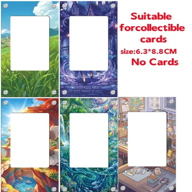 Acrylic Card Display Brick with Mountain Backdrop