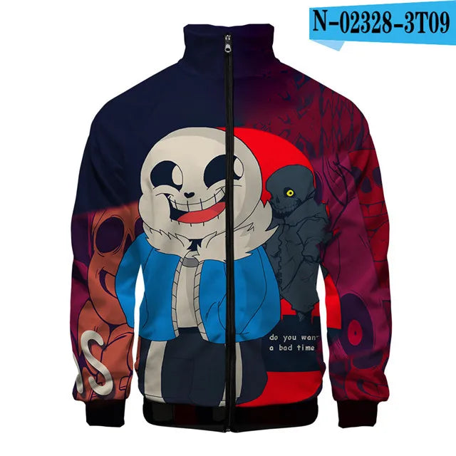 Sans Undertale 3D Print Zip Jacket