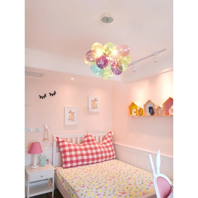 Colourful Glass Bubble Chandelier